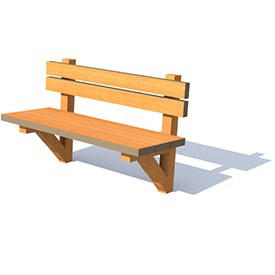 Bench wood trail 3D Object | FREE Artlantis Objects Download